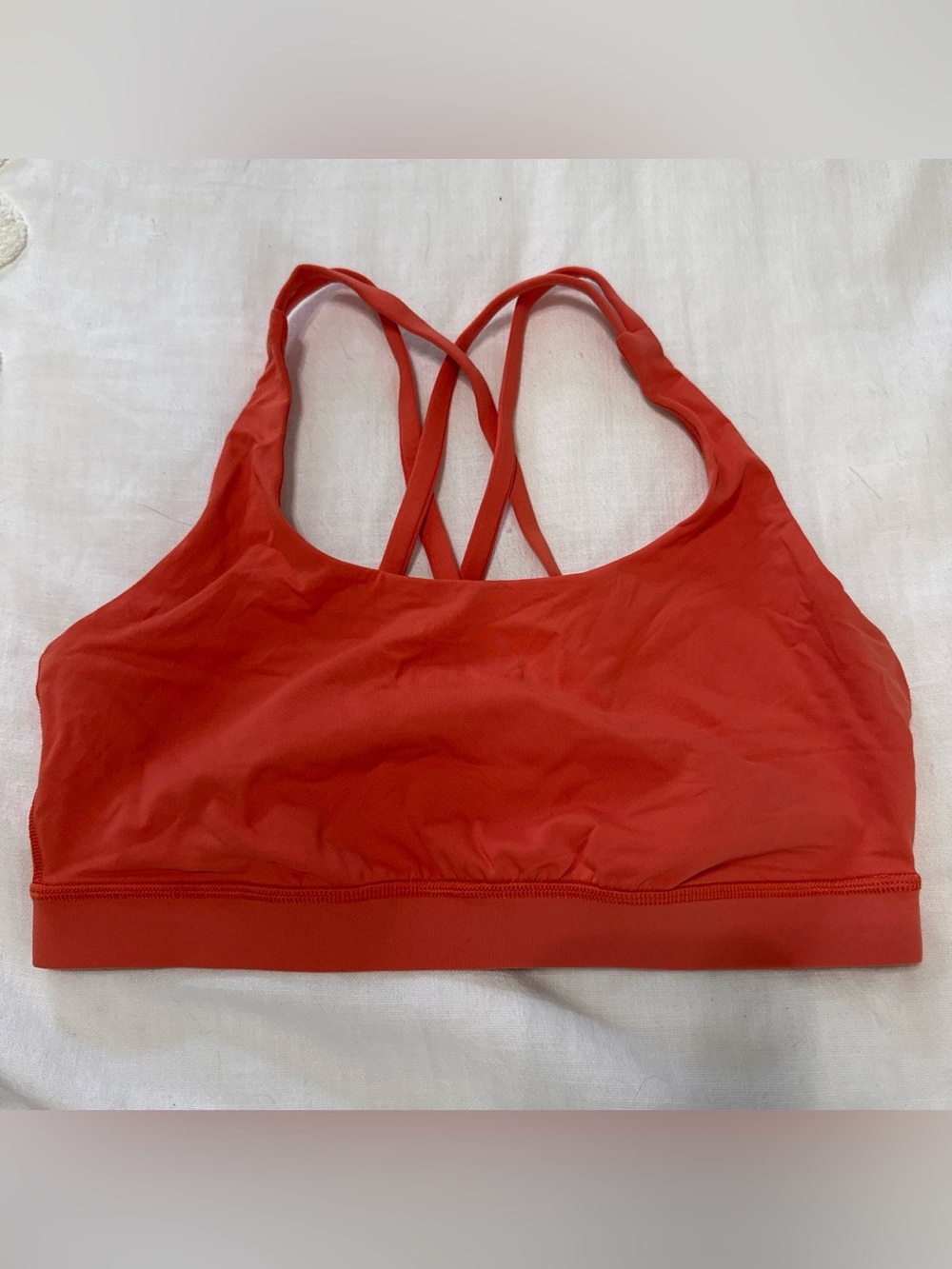 lululemon athletica orange Strappy Back Sports Bra
